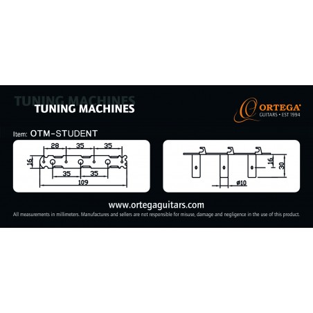 Tuning machine set Ortega OTM-STUDENT