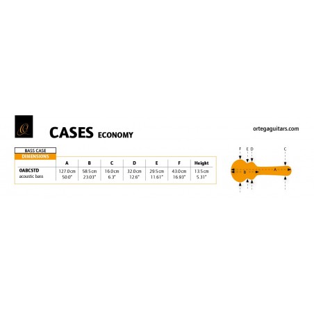 Case for acoustic bass Ortega OABCSTD