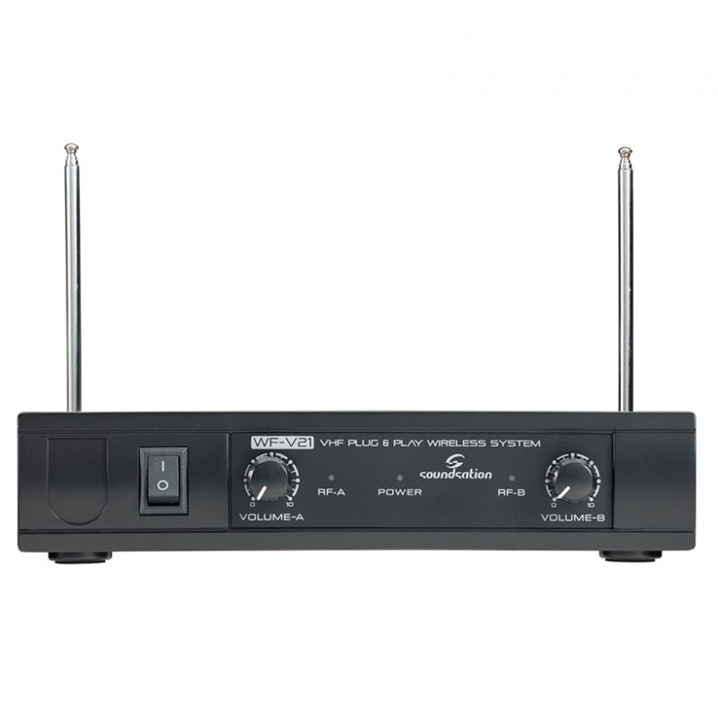 Wireless Microphone with 2 Handheld Mics Soundsation WF-V21HHA