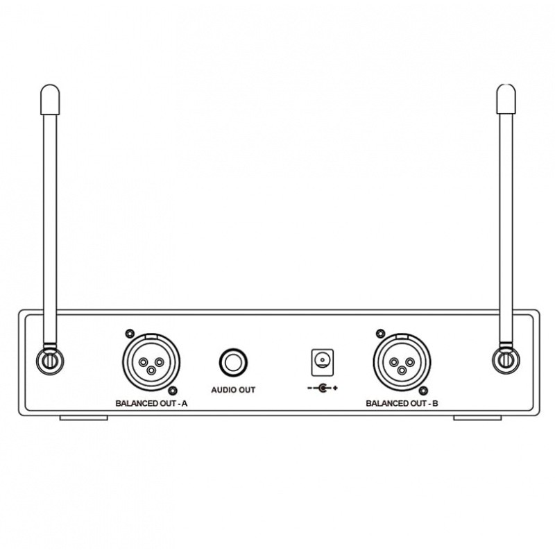 Wireless Microphone with 2 Handheld Mics Soundsation WF-V21HHA