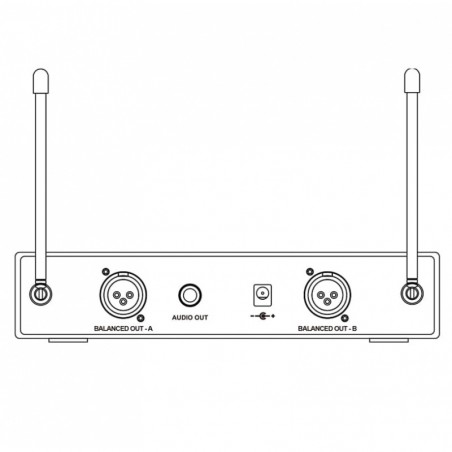 Wireless Microphone with 2 Handheld Mics Soundsation WF-V21HHA