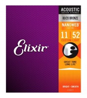 Elixir Acoustic Guitar Strings Nanoweb 11027 (11-52)