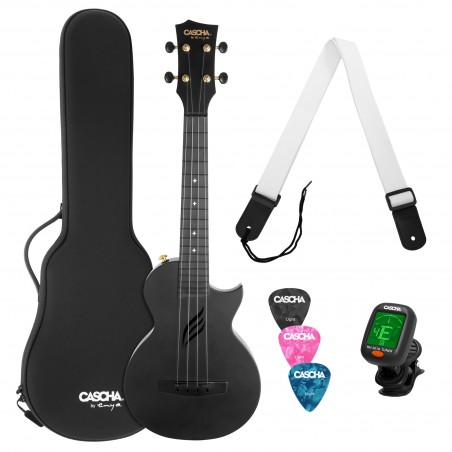 Cascha kontsert ukulele komplekt Carbon Fibre