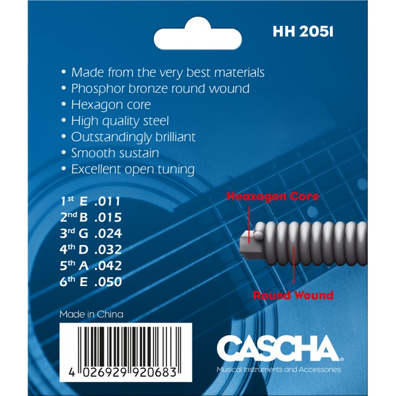 Akustilise kitarri keeled Cascha HH 2051