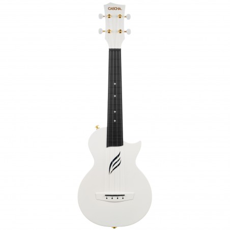 Cascha kontsert ukulele komplekt Carbon Fibre white