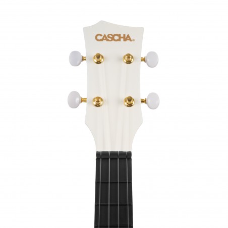 Cascha kontsert ukulele komplekt Carbon Fibre white