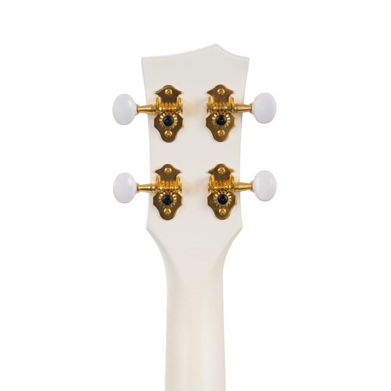 Cascha kontsert ukulele komplekt Carbon Fibre white