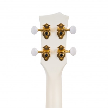 Cascha kontsert ukulele komplekt Carbon Fibre white