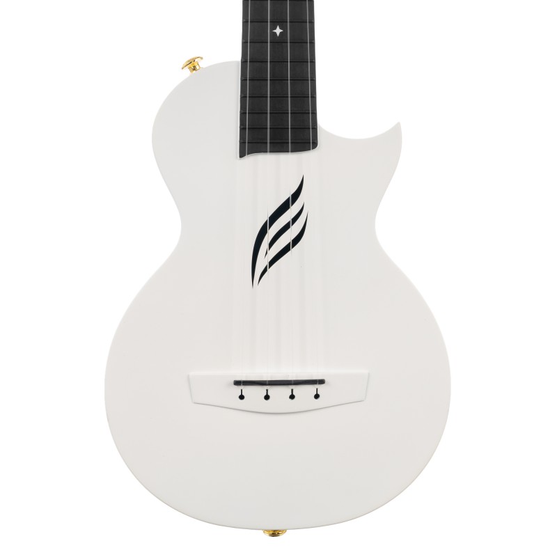 Cascha kontsert ukulele komplekt Carbon Fibre white