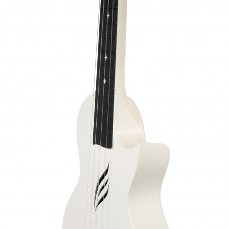 Cascha kontsert ukulele komplekt Carbon Fibre white