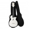 Cascha kontsert ukulele komplekt Carbon Fibre white