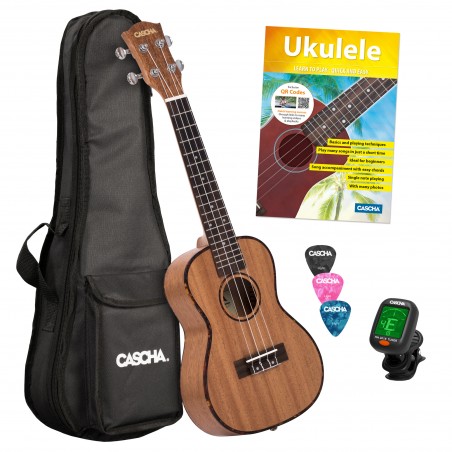 Concert Mahonagy Ukulele Bundle Cascha HH 2036 EN
