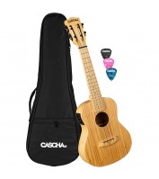 Concert Ukulele Bamboo Natural with pickup system Cascha HH 2313E