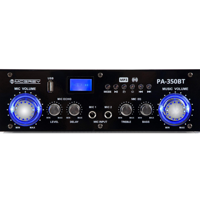 McGrey PA-350BT võimendi Bluetoothiga koos USB / MP3 mängijaga