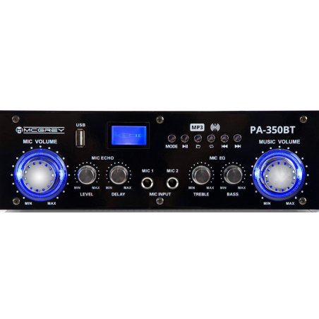 McGrey PA-350BT võimendi Bluetoothiga koos USB / MP3 mängijaga