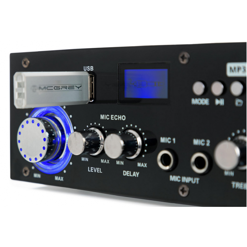 McGrey PA-350BT võimendi Bluetoothiga koos USB / MP3 mängijaga