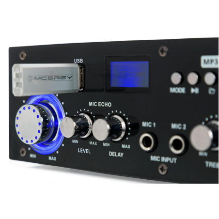 McGrey PA-350BT võimendi Bluetoothiga koos USB / MP3 mängijaga