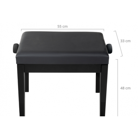 Classic Piano Bench P Black Matte