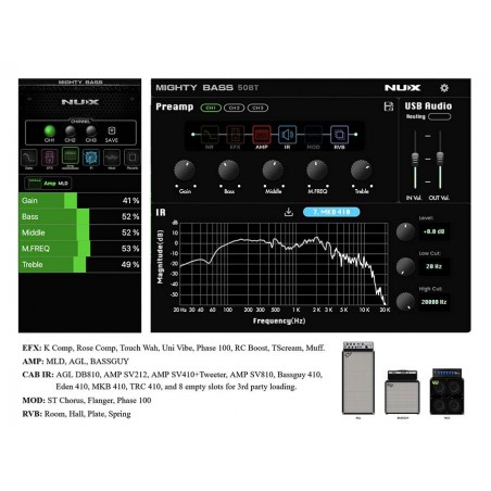 NUX Mighty Series digital bass amplifier 50 watt MIGHTYB50BT
