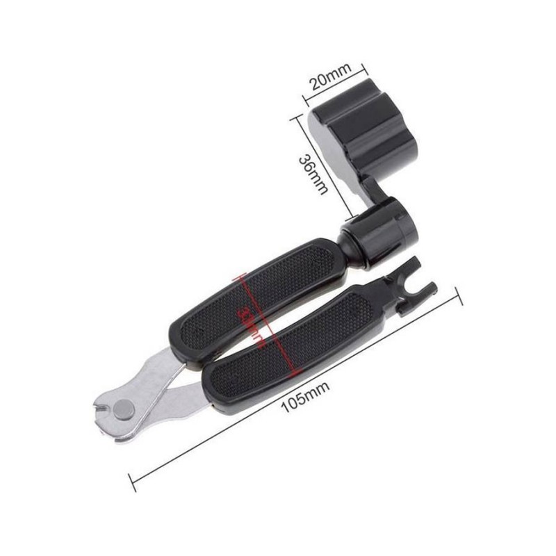 Boston string winder with string clipper and bridge pin remover BPW-400