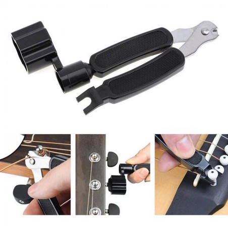 Boston string winder with string clipper and bridge pin remover BPW-400