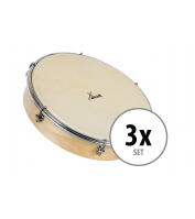 XDrum HTM-10S 10" Hand Drum with Natural Skin Set of 3