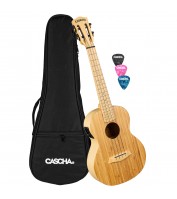 Tenor Ukulele Bamboo Natural with pickup system Cascha HH 2314E