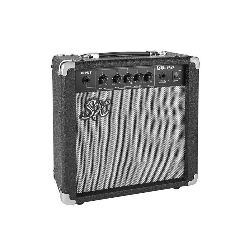 SX SB1SK-BK electric bass pack