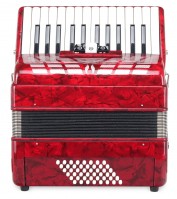 Classic Cantabile 48 bass accordion “Secondo III“ red