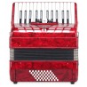 Classic Cantabile 48 bass accordion “Secondo III“ red