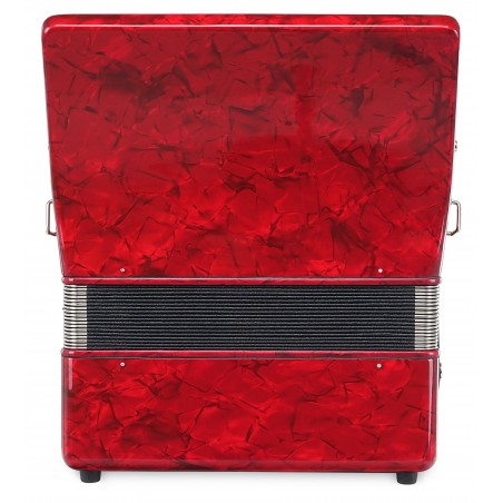 Classic Cantabile 48 bass accordion “Secondo III“ red