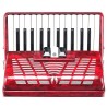 Classic Cantabile 48 bass accordion “Secondo III“ red