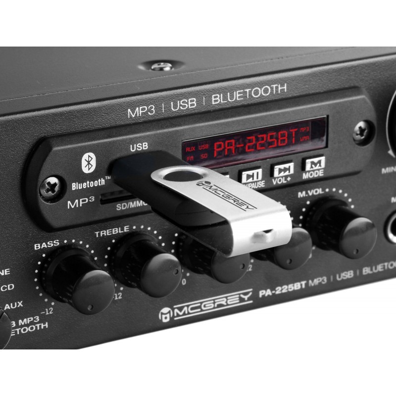 McGrey PA-225BT Bluetooth Power Amplifier With USB / MP3 Player