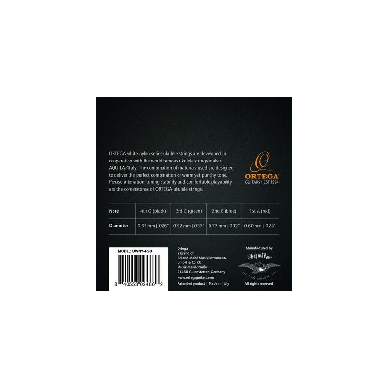 Ukulele Strings Ortega UWNY-4-SO