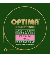OPTIMA Akustilise kitarri keeled 1747.EL 24K GOLD extra light